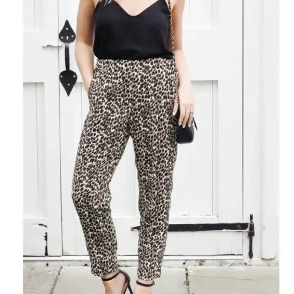 J.Crew Jamie Leopard Print Ankle Pants | Size 6